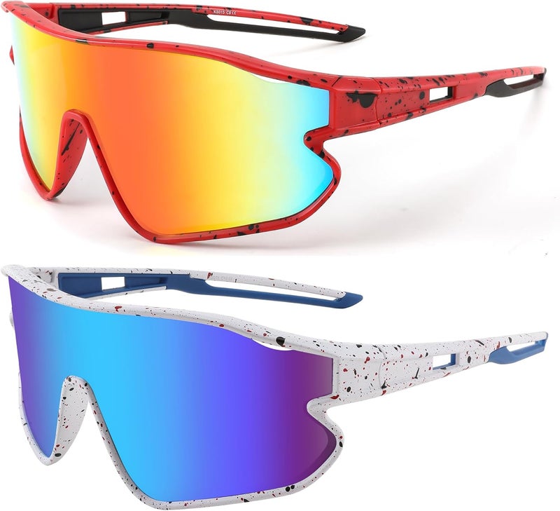 FEISEDY Unisex Youth Sunglasses, Teens Baseball Tennis Sunglasses, UV400 Sports Boys Girls Cycling Shades B4064 - Image 1